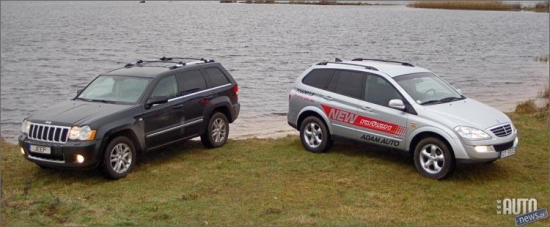 „Jeep Grand Cherokee „SsangYong Kyron” un – meklējam apvidnieku ar pozitīvu tēlu.  Foto: Agnis Krauja, Kaspars Bergmanis.