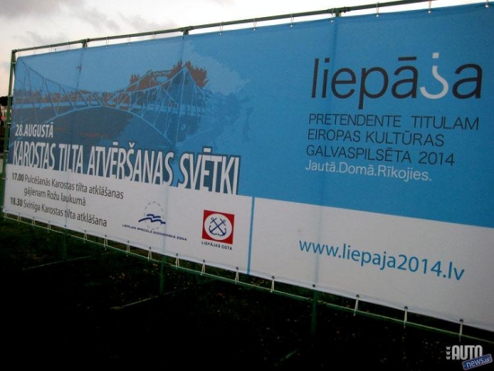 2009. gada 28. augusts – tilta iesvētīšana un svinīgā atklāšana satiksmei.