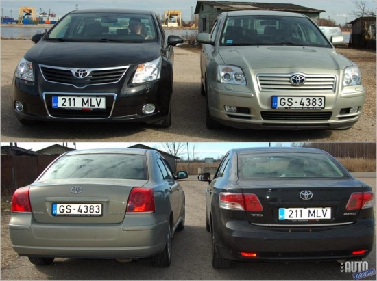 Totyota Avensis 2007. un 2009.gada modeļi.