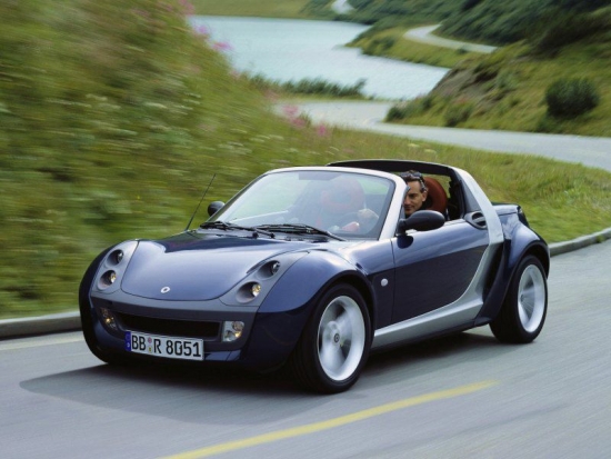 10.vieta – Smart Roadster (2003.-2006.gads). Pavisam tika pārdoti 43 091 Smart Roadster eksemplāru.