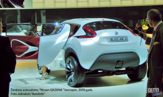 2009.gada marta sākumā Ženēvas izstādē Nissan prezentēja visnotaļ futūristisku konceptauto Qazana, kurš tagad bez lielām izmaiņām nonācis sērijveida ražošanā un nosaukts par Juke. Foto: Laikraksts "AutoInfo"