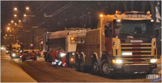 5 maršruta trolejbusam nolūzt aizmugurēji riteņi. 29.01.2010