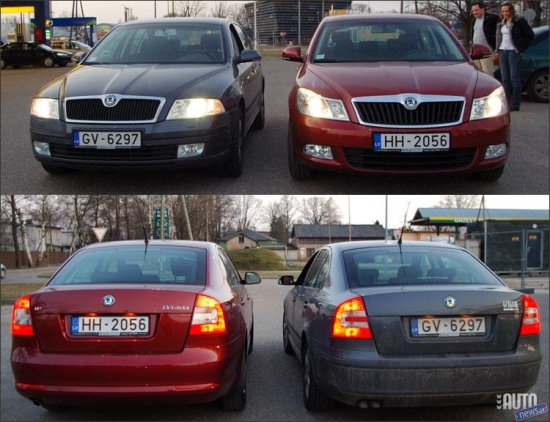 Škoda Oktavia 2007. un 2009.gada modeļi.