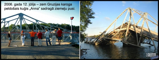 2006. gada 12. jūlijs – zem Gruzijas karoga peldošais kuģis „Anna” sadragā ziemeļu pusi. 
