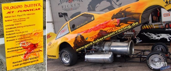 Dragsters "Pūķa mednieks" no Vācijas.