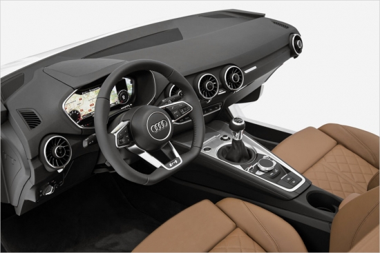 Jaunās paaudzes Audi TT tiks aprīkots ar inovatīvas konstrukcijas mērinstrumentu paneli, kura attēlus var aplūkot jau tagad.