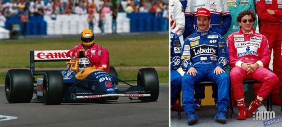 Naidžels Mansels un Aertons Senna. 1991.gads.Silverstone. 